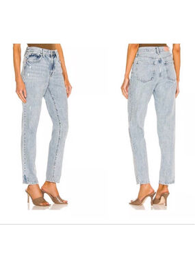 Pistola high rise Straight Leg Jeans Size 31 Light acid wash Blue